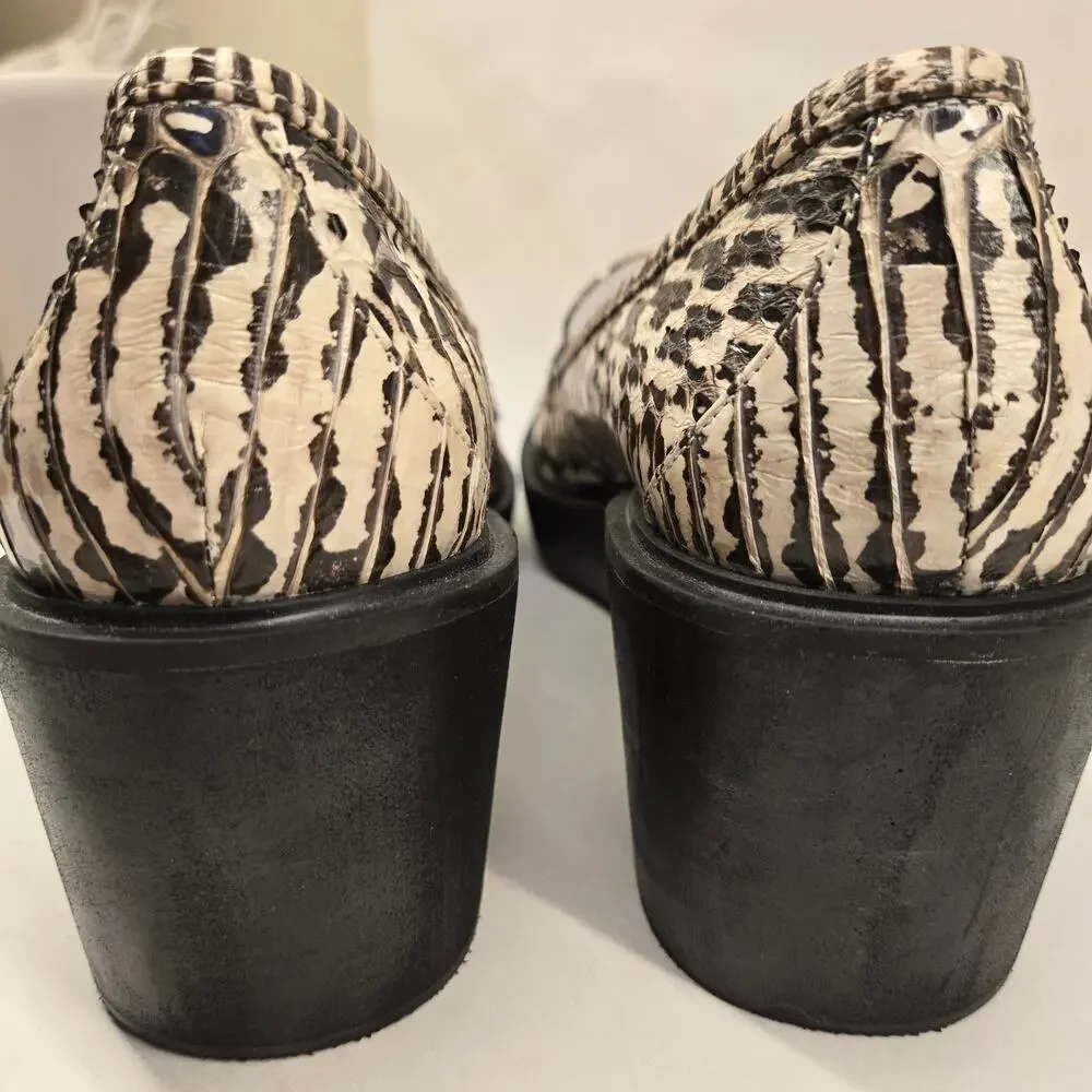 3.1 Phillip Lim Snake Embossed Platform Wedge Loafer EU 40 US 10 Chunky Creeper